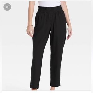 A New Day High Rise Ruffle-Waist pull on ankle pants